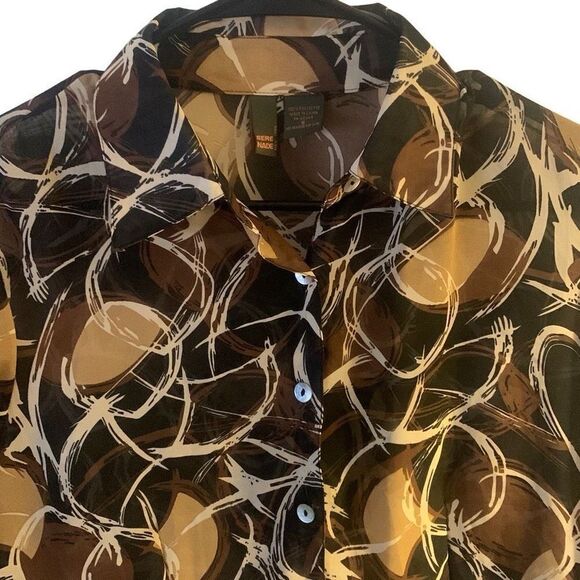 Pre Owned Women’s Sere Nade Button Up Blouse Sz Sm Festive Comfy Style Upscale - Picture 3 of 9